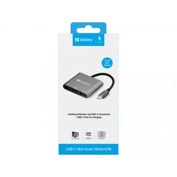 Sandberg USB-C mini-dock HDMI+USB