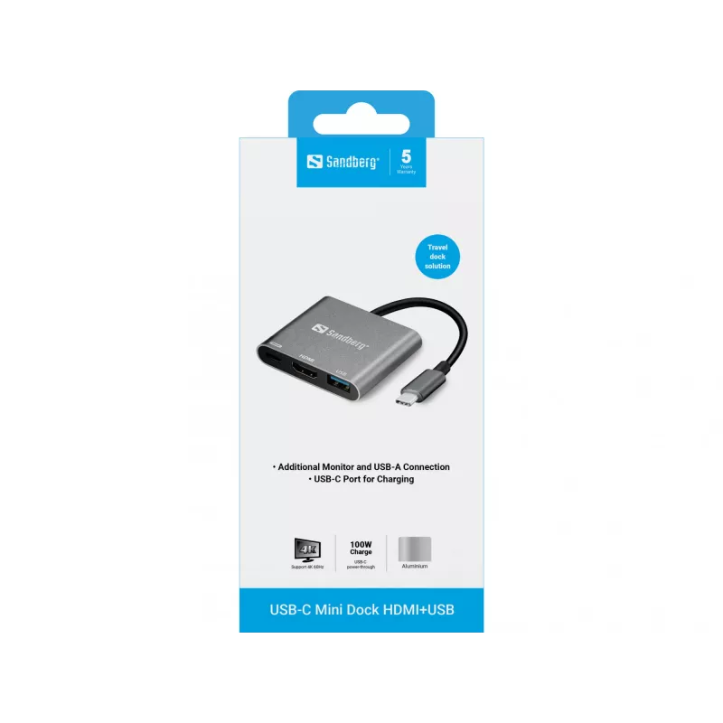 Sandberg USB-C mini-dock HDMI+USB