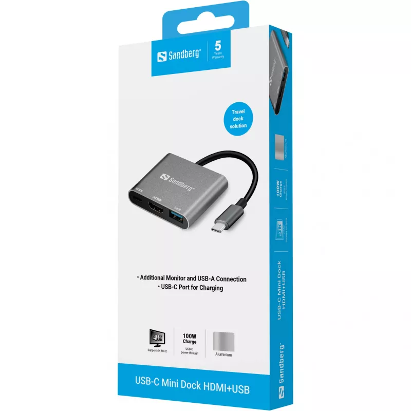 Sandberg USB-C mini-dock HDMI+USB