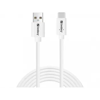 Kabel Sandberg USB-C > USB-A 2.0 2M SAVER wit