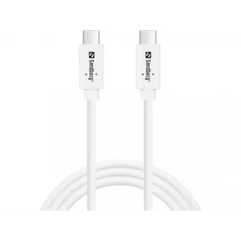 Sandberg USB-CC USB 3.2 Gen2 100W, 1M, 1 m, USB-C, USB-C, USB 3.2 Gen 2 (3.1 Gen 2), 10 Gbit/s, wit
