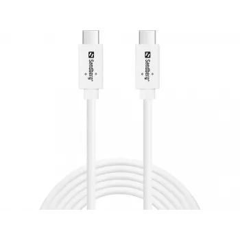 Sandberg USB-C>C USB 3.1 G2 100W 2M kabel wit