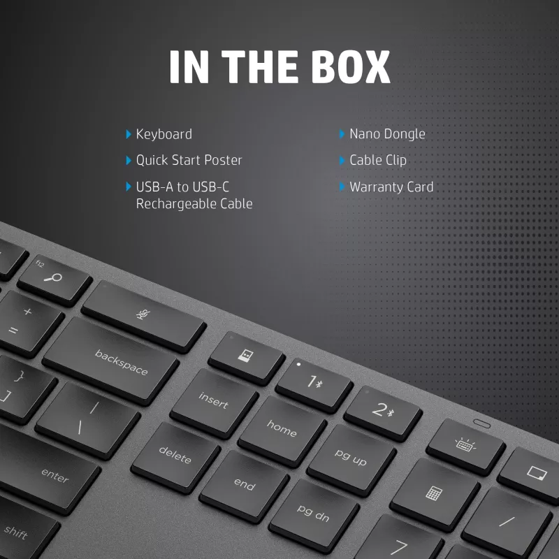 HP 975 Dual-Mode draadloos toetsenbord Full-size mechanisch QWERTY