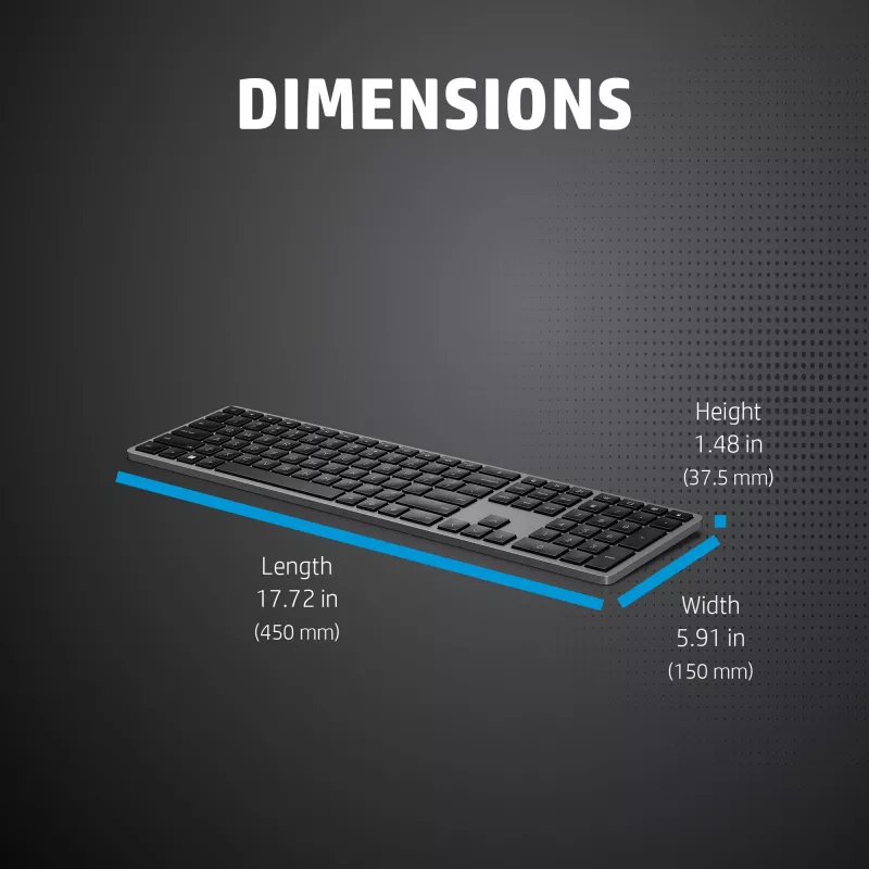 HP 975 Dual-Mode draadloos toetsenbord Full-size mechanisch QWERTY