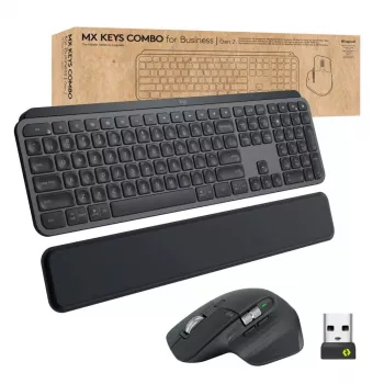 Toetsenbord-muiscombinatie Logitech MX Keys Combo for Business Gen 2