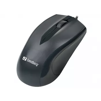 Sandberg USB-C-muis, dubbelhandig, optisch, USB Type-C, 1200 DPI, zwart