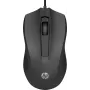 HP bedrade muis 100, dubbelhandig, optisch, USB Type-A, 1600 DPI, zwart