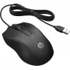 HP bedrade muis 100, dubbelhandig, optisch, USB Type-A, 1600 DPI, zwart