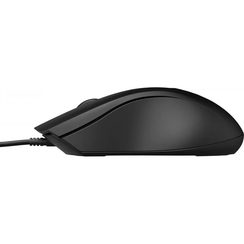 HP bedrade muis 100, dubbelhandig, optisch, USB Type-A, 1600 DPI, zwart