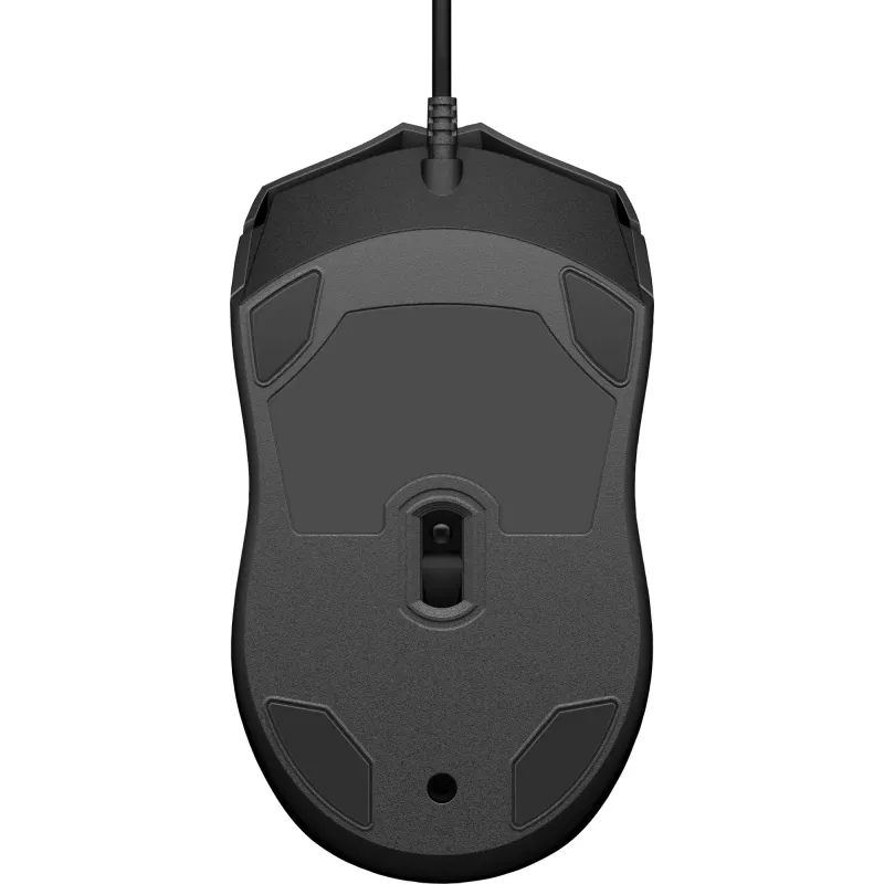 HP bedrade muis 100, dubbelhandig, optisch, USB Type-A, 1600 DPI, zwart
