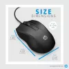 HP bedrade muis 100, dubbelhandig, optisch, USB Type-A, 1600 DPI, zwart