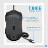 HP bedrade muis 100, dubbelhandig, optisch, USB Type-A, 1600 DPI, zwart