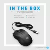 HP bedrade muis 100, dubbelhandig, optisch, USB Type-A, 1600 DPI, zwart