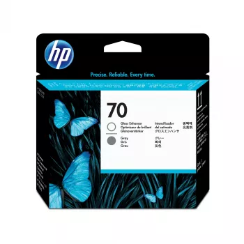 HP 70 Gloss Enhancer en grijs DesignJet printkop, HP DesignJet Z2100, Z3100 en Z3200 Photo printerseries, thermische inkjet, 143 mm, 28 mm, 132 mm, 70 g