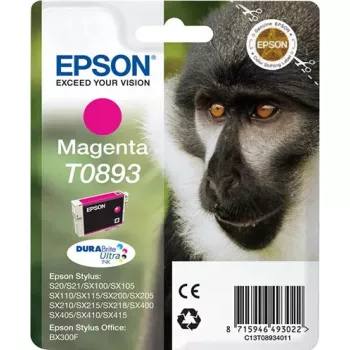 Epson Monkey singlepack magenta T0893 DURABrite Ultra inkt