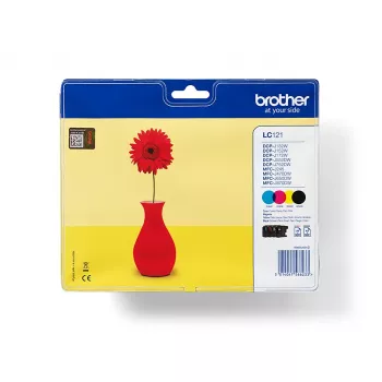 Brother LC121VALBP inktpatroon 4 stuks origineel zwart, cyaan, magenta, geel