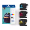 Brother LC123RBWBP inktpatroon 3 stuks origineel cyaan, magenta, geel