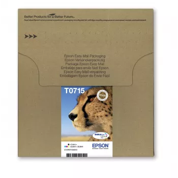 Epson multipack 4 kleuren T071 EasyMail, standaardcapaciteit, zwart, cyaan, magenta, geel, 7,4 ml, 5,5 ml, 1 stuk, multipack