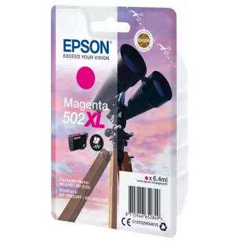 Epson singlepack magenta 502XL inkt, hoge (XL) capaciteit, magenta, pigmentinkt, 6,4 ml, 1 stuk, 470 pagina's
