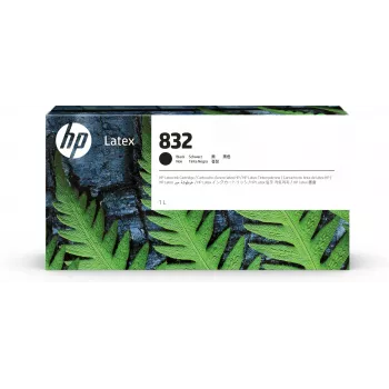 HP 832 1 liter zwarte latex-inktcartridge, HP Latex 700, 700 W, 800, 800 W printer, thermische inkjet, zwart, China, Verenigde Staten, Singapore, 243 mm, 64 mm