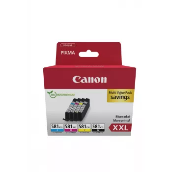 Canon 1998C006 inktcartridge 4 stuks origineel zwart, cyaan, magenta, geel