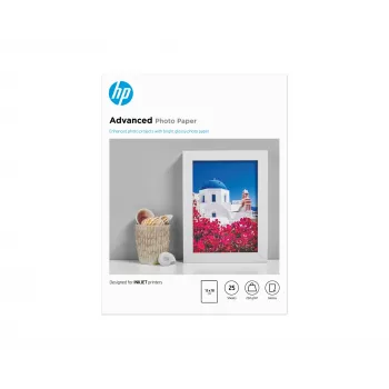 HP Advanced fotopapier, glanzend, 250 g/m², 13 x 18 cm (127 x 178 mm), 25 vel