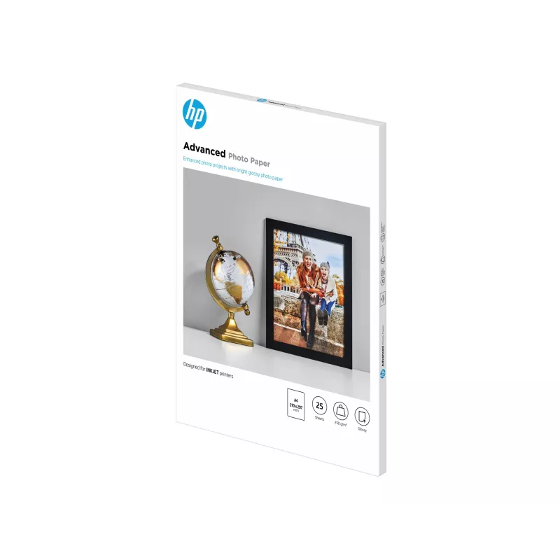 HP Advanced fotopapier, glanzend, 250 g/m², A4 (210 x 297 mm), 25 vel