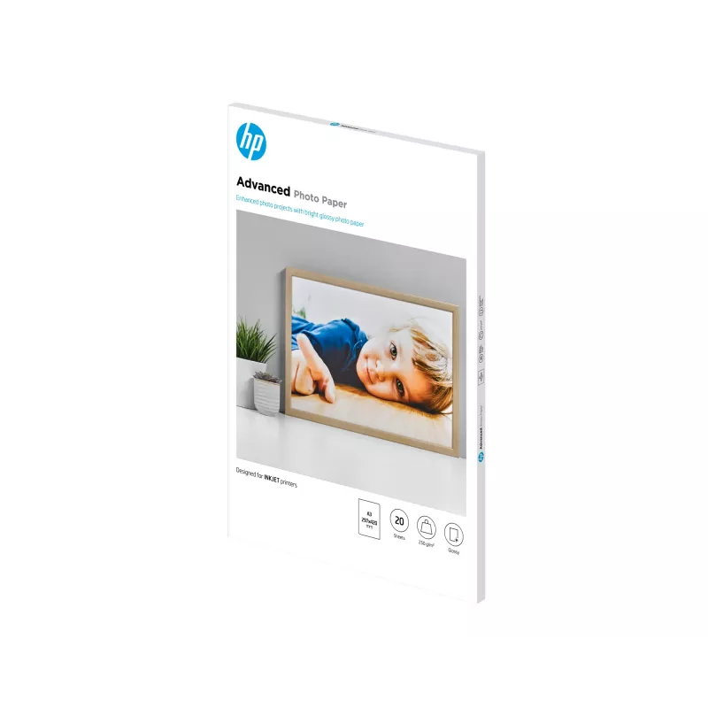 HP Advanced fotopapier glanzend 250 g/m² A3 (297 x 420 mm) 20 vel