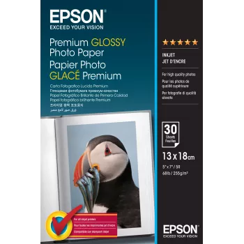 Epson Premium Glossy fotopapier - 13x18cm - 30 vel