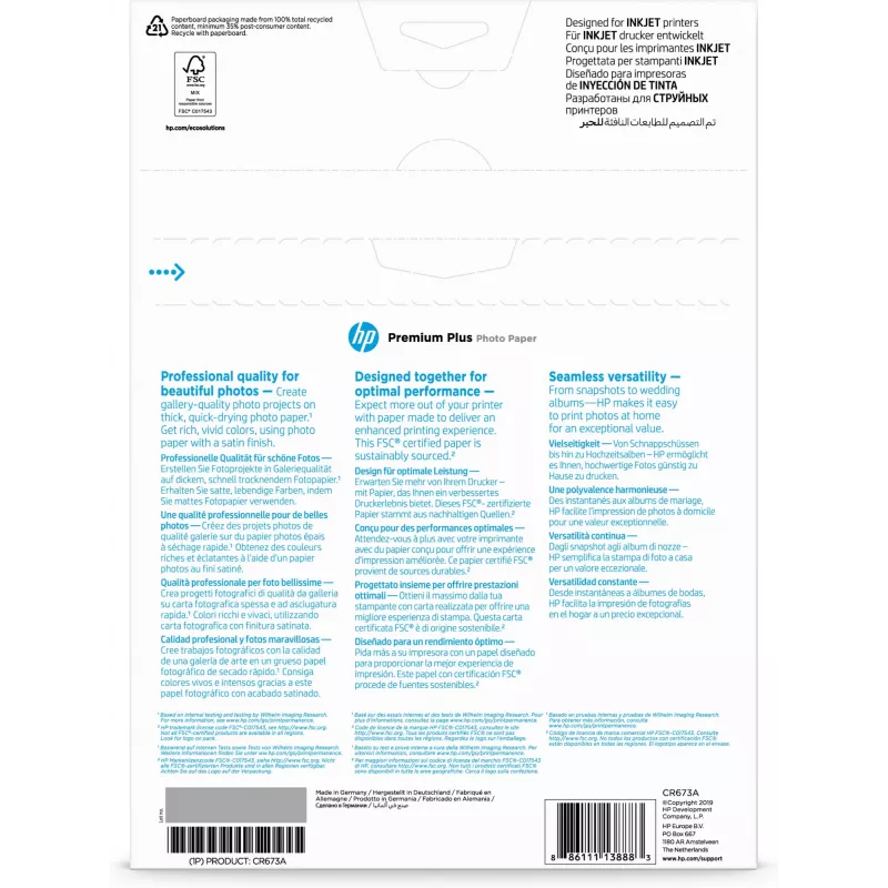 HP Premium Plus fotopapier satin 300 g/m² A4 (210 x 297 mm) 20 vel