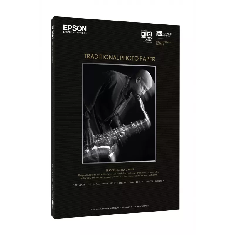 Epson Traditional Photo Paper, DIN A4, 330 g/m², 25 vel