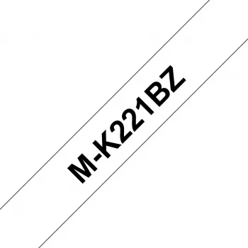 Brother M-K221BZ labeltape zwart op wit