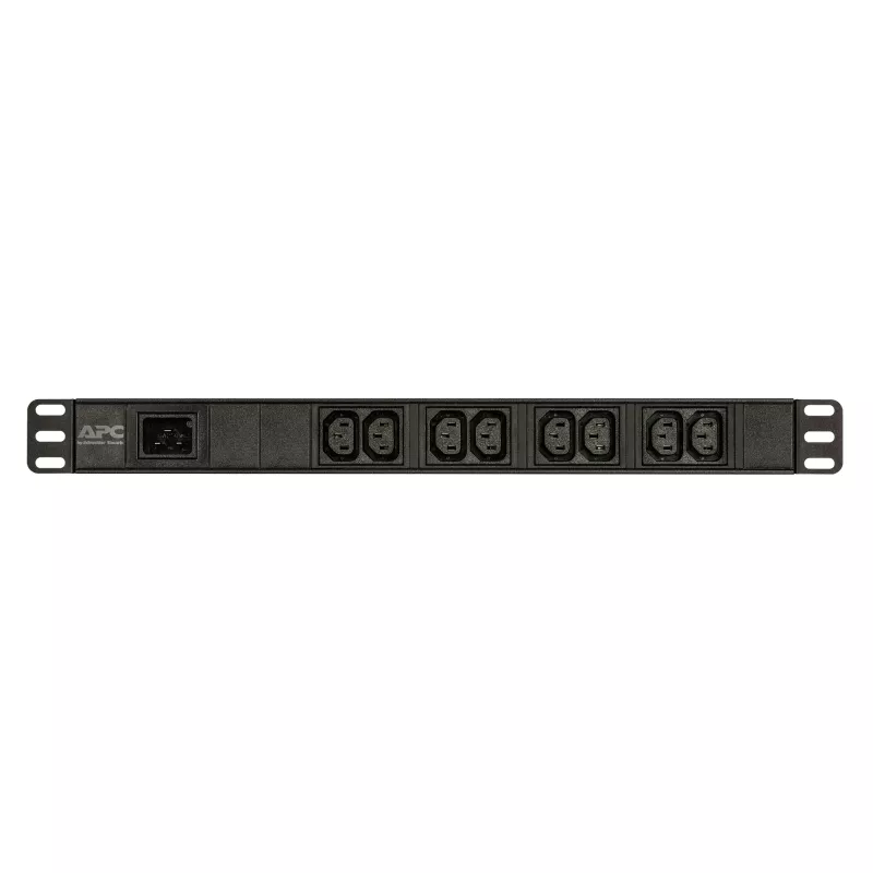 APC Easy Rack PDU, Basic, 1U, 1 fase, 3,7 kW, 230 V, 16 A, 8 x C13-uitgangen, IEC60320 C20-ingang