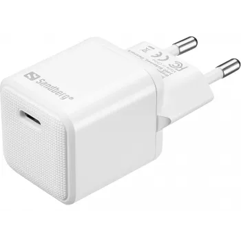 Sandberg USB-C AC-oplader PD20W EU, binnen, AC, 5 V, 3 A, wit