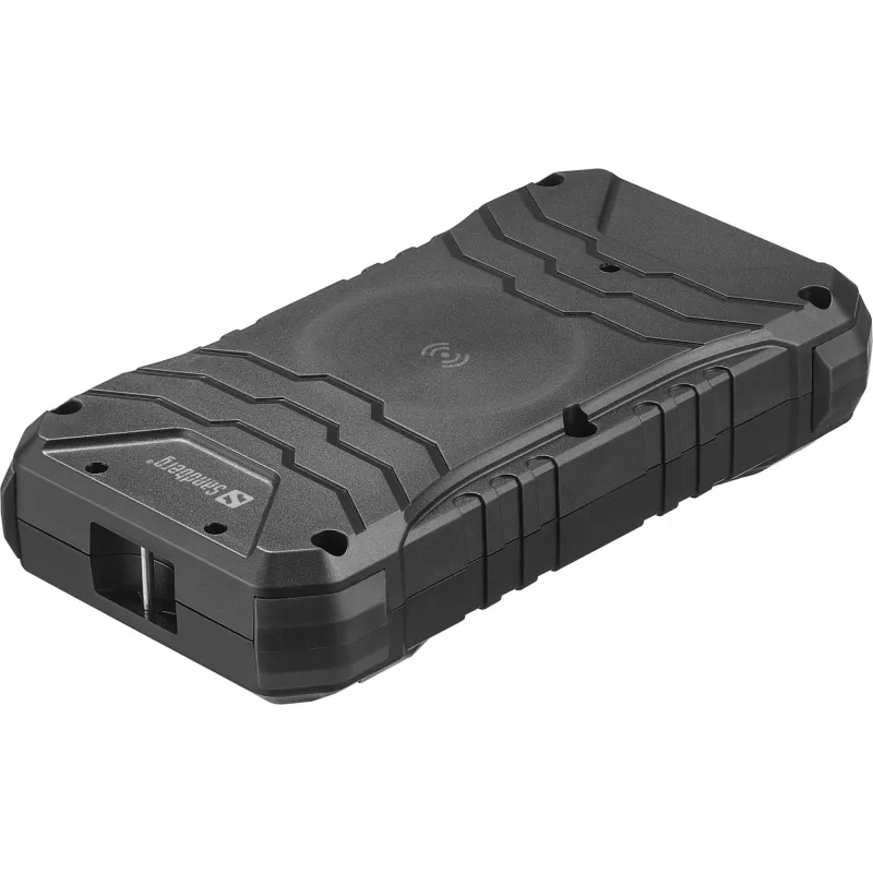 Sandberg Survivor Powerbank 20000 PD30W, 20000 mAh, draadloos laden, zwart