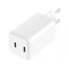 Sandberg AC-oplader Dual USB-C PD65W EU, binnen, AC, 20 V, 3,25 A, wit