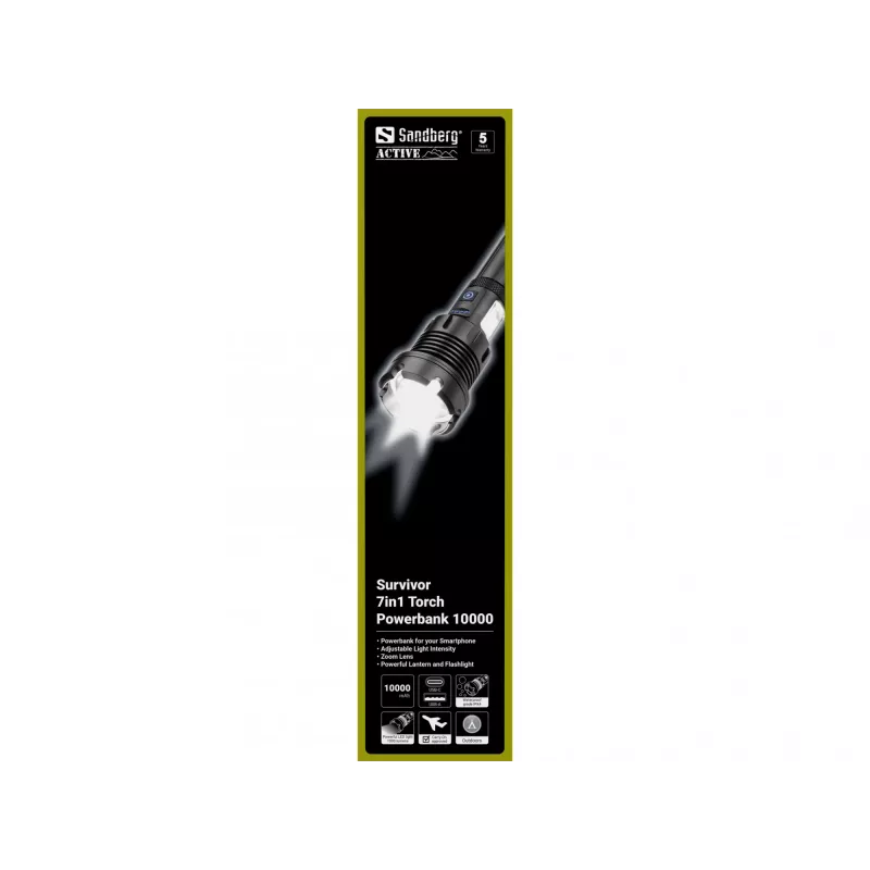 Sandberg Survivor 7in1 zaklamp powerbank 10000
