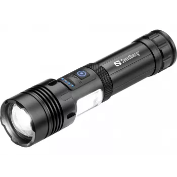 Sandberg Survivor 7in1 Torch Powerbank 5000, hand-zaklamp, zwart, aluminium, LED, 2 lampen, 200 lm