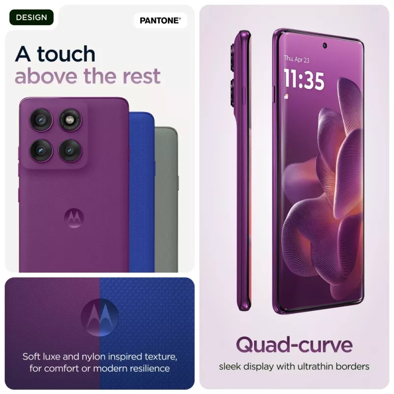 Motorola edge 60 pro 16,9 cm (6,67 inch) Dual SIM Android 15 5G USB Type-C 12 GB 512 GB 6000 mAh paars