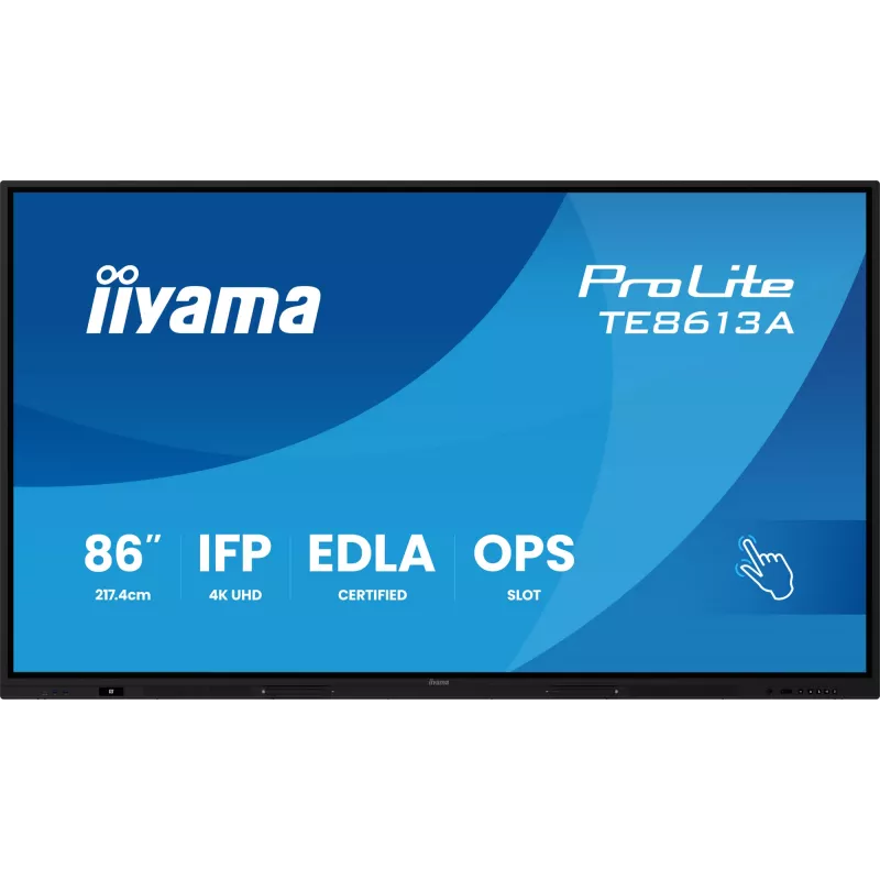 iiyama TE8613A-B1AG Signage Display interactief flatpanel 2,17 m (85,6 inch) Wi-Fi 500 cd/m² 4K Ultra HD zwart touchscreen geïntegreerde processor Android 18/7