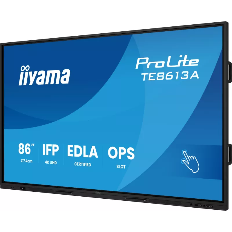 iiyama TE8613A-B1AG Signage Display interactief flatpanel 2,17 m (85,6 inch) Wi-Fi 500 cd/m² 4K Ultra HD zwart touchscreen geïntegreerde processor Android 18/7