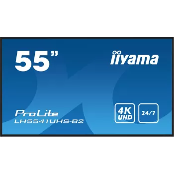 iiyama LH5541UHS-B2 Signage Display Kiosk-ontwerp 138,7 cm (54,6 inch) LCD 500 cd/m² 4K Ultra HD zwart geïntegreerde processor 24/7