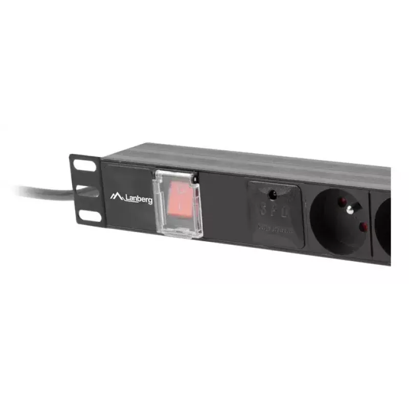 PDU Lanberg PDU-05E-0200-BK 5 AC-stopcontacten 1U zwart