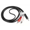 Audiokabel LANBERG 3,5 mm naar 2×RCA-stekker 1,5 m zwart