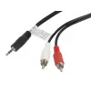 Audiokabel LANBERG 3,5 mm naar 2×RCA-stekker 1,5 m zwart
