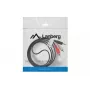 Audiokabel LANBERG 3,5 mm naar 2×RCA-stekker 1,5 m zwart