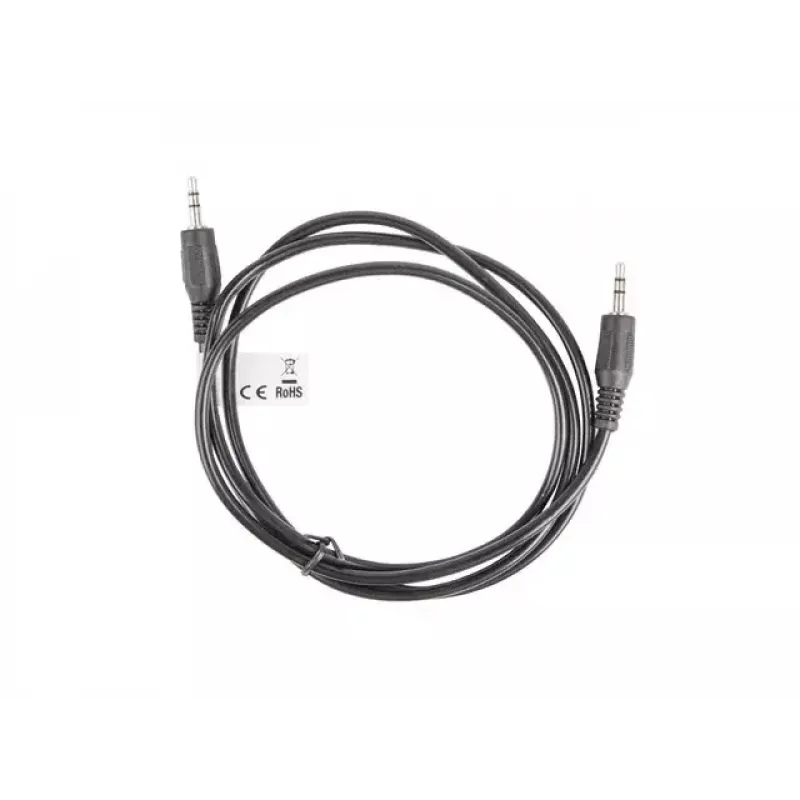 Audiokabel LANBERG 3,5 mm stekker–stekker 1,2 m zwart
