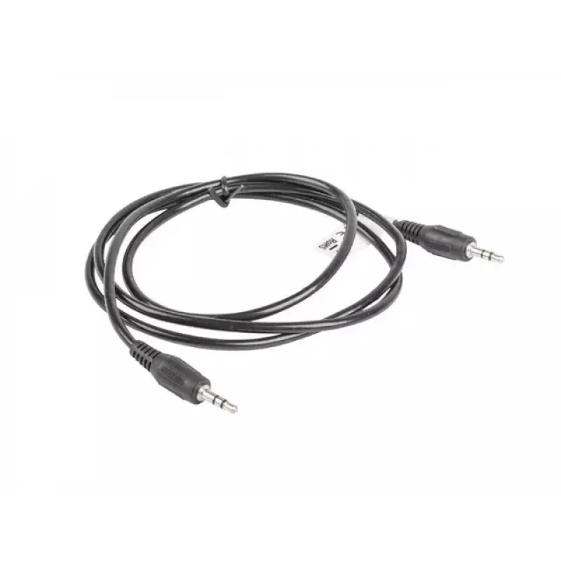 Audiokabel LANBERG 3,5 mm stekker–stekker 1,2 m zwart