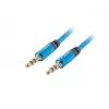 Audiokabel LANBERG 3,5 mm stekker naar 3,5 mm stekker, 2 m, blauw