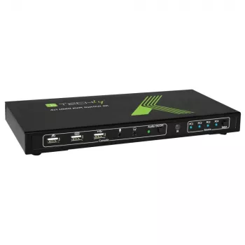 Techly 4x1 USB HDMI 4Kx2K IDATA KVM-HDMI4U KVM-switch zwart